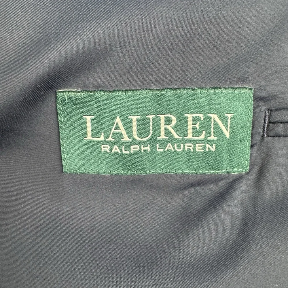 Lauren Ralph Lauren Blazer 40R Navy Gold Crest Button 100% Wool Sport Coat Men's